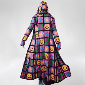 🙂💖 CROCHETED COAT 💖🙂 NWOT featuring an incredible oversized hood🙌